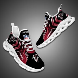 Atlanta Falcons Personalized NFL Metal Style Design Max Soul Shoes