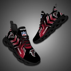 Atlanta Falcons Personalized NFL Metal Style Design Max Soul Shoes