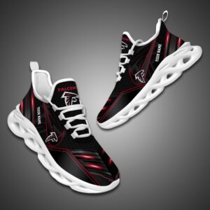 Atlanta Falcons Personalized NFL Neon Light Max Soul Shoes