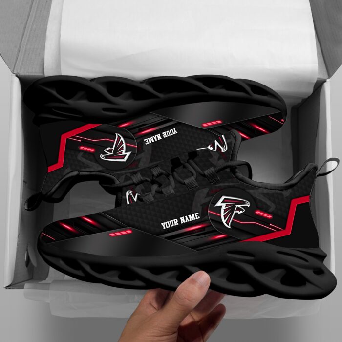 Atlanta Falcons Personalized NFL Sport Black Max Soul Shoes