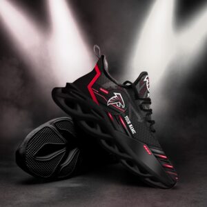 Atlanta Falcons Personalized NFL Sport Black Max Soul Shoes