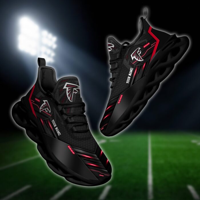 Atlanta Falcons Personalized NFL Sport Black Max Soul Shoes