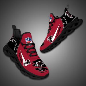 Atlanta Falcons Personalized Ripped Design NFL Max Soul Shoes