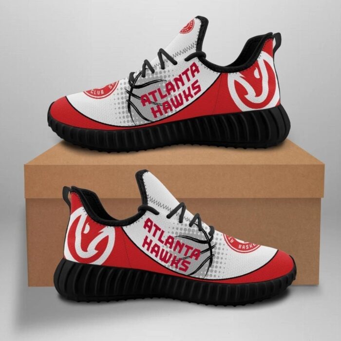 Atlanta Hawks Unisex Sneakers New Sneakers Basketball Custom Shoes Atlanta Hawks Yeezy Boost Yeezy Shoes