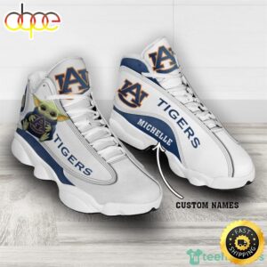 Auburn Tigers Fans Baby Yoda Custom Name Air Jordan 13 Sneaker Shoes