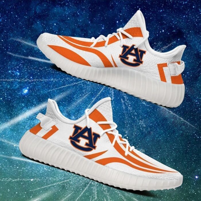 Auburn Tigers Logo Custom Yeezy Boots White Yeezy Shoes Sport Teams Custom Shoes Gift