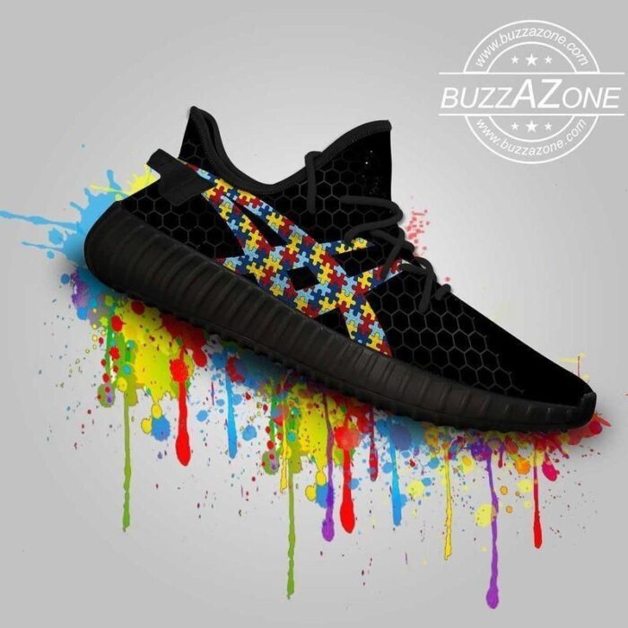 Autism Yeezy Gift For Boy's Girl's Yeezy Shoes, Custom Yeezyboost, Hypebeast Shoes, Custom Shoes