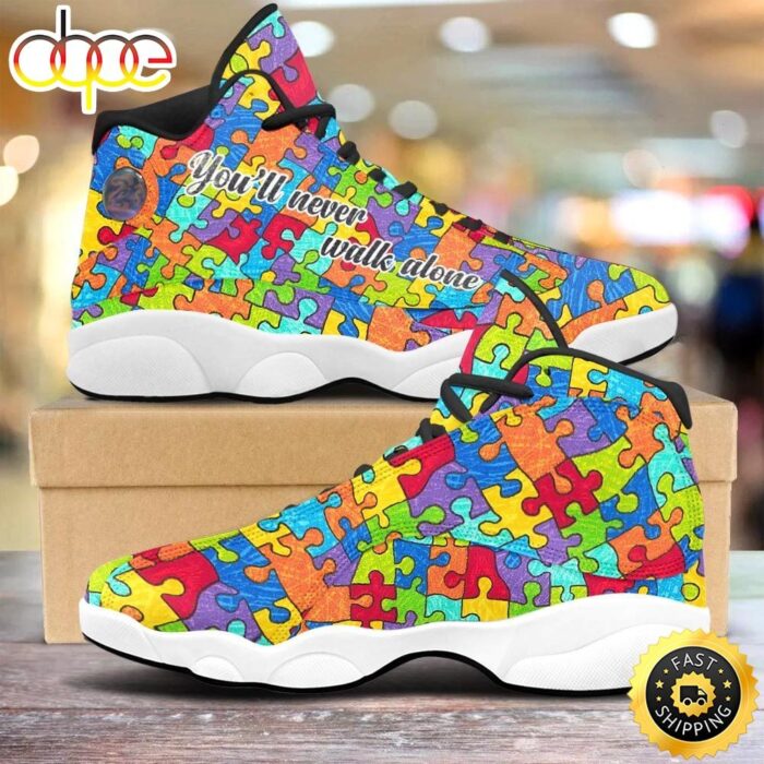 Autism You Will Never Walk Alone Air Jordan 13 Shoes