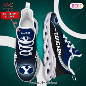 BYU Cougars NCAA Black Mix Blue Max Soul Shoes Fan Gift