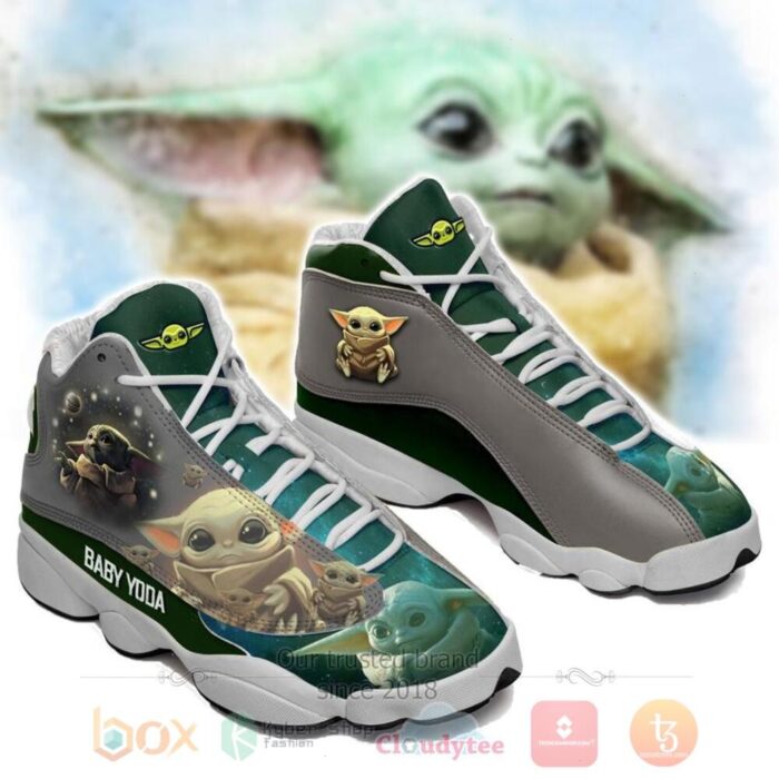 Baby Yoda Star Wars Green Air Jordan 13 Shoes