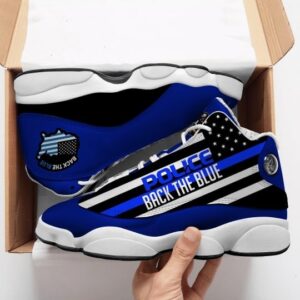 Back The Blue Thin Blue Line American Flag Police Support Air Jordan 13 Sneakers