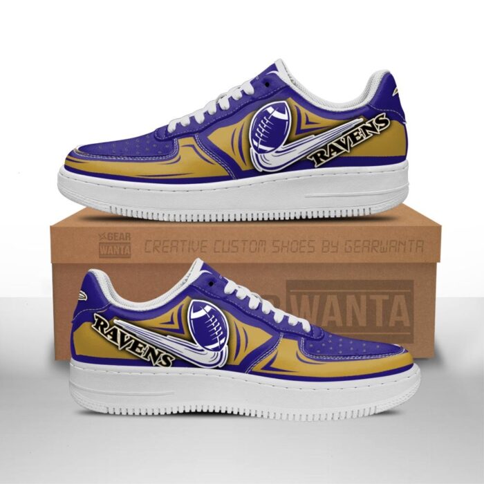 Baltimore Ravens Air Sneakers Custom For Fans