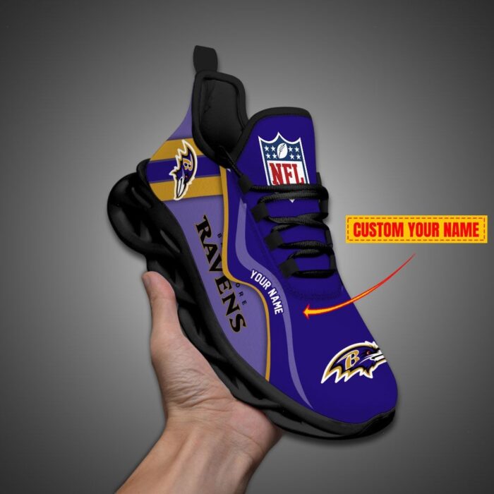 Baltimore Ravens NFL Customized Unique Max Soul Shoes