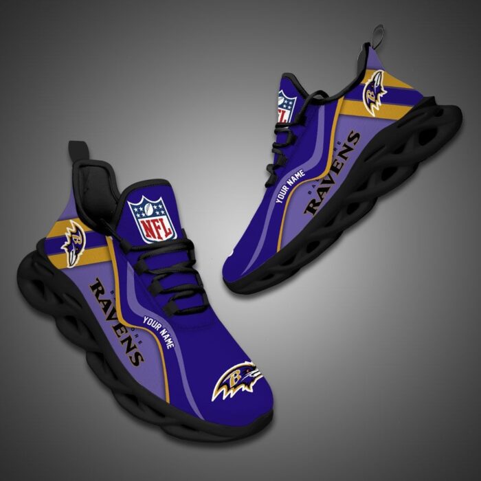 Baltimore Ravens NFL Customized Unique Max Soul Shoes