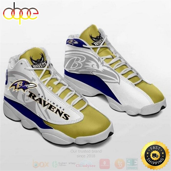 Baltimore Ravens NFL Football Team Air Jordan 13 Shoes 2