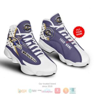 Baltimore Ravens Nfl Football Air Jordan 13 Sneaker Shoes