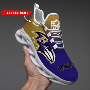 Baltimore Ravens Personalized Custom Name Max Soul Shoes