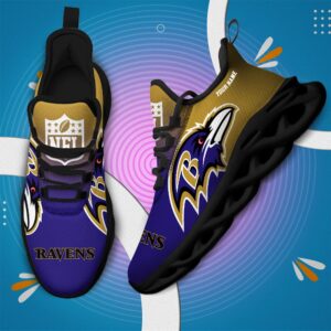 Baltimore Ravens Personalized Custom Name Max Soul Shoes