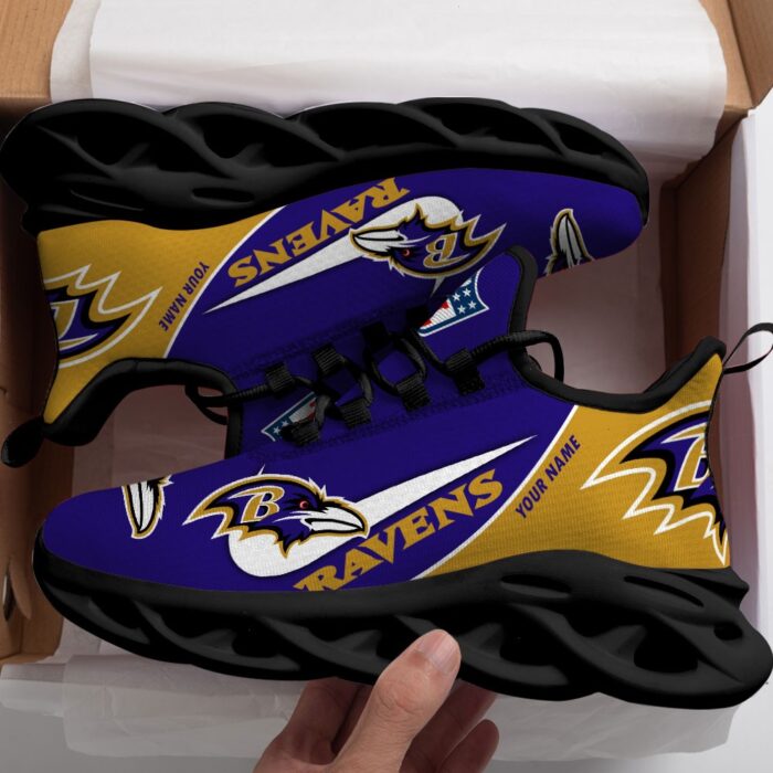 Baltimore Ravens Personalized Luxury NFL Max Soul Shoes 281122