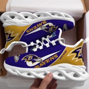 Baltimore Ravens Personalized Luxury NFL Max Soul Shoes 281122