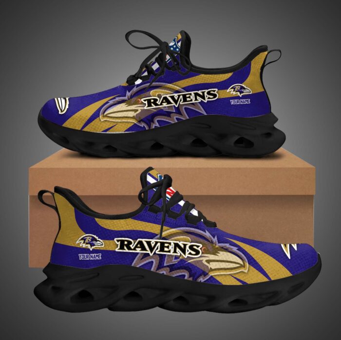 Baltimore Ravens Personalized Max Soul Shoes