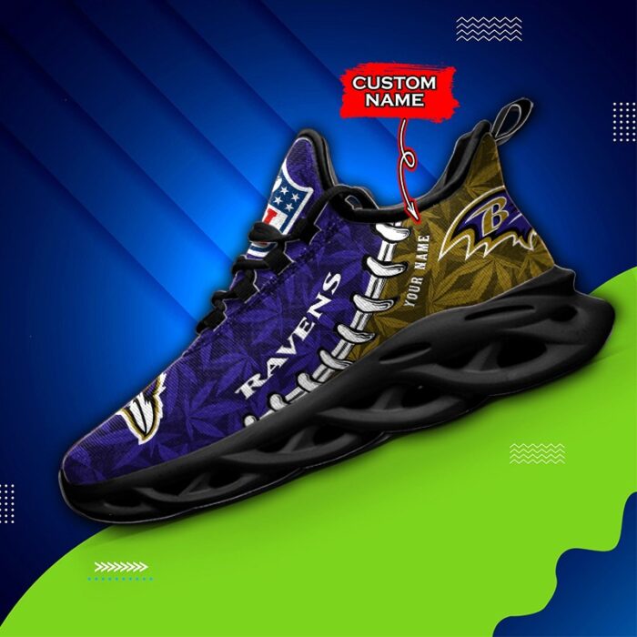 Baltimore Ravens Personalized Max Soul Shoes for Fan