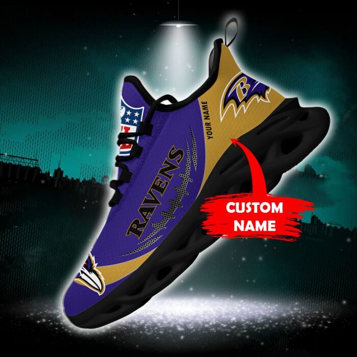 Baltimore Ravens Personalized NFL Max Soul Shoes