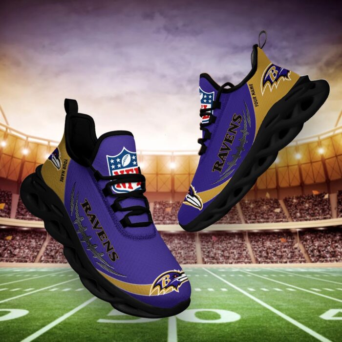 Baltimore Ravens Personalized NFL Max Soul Shoes