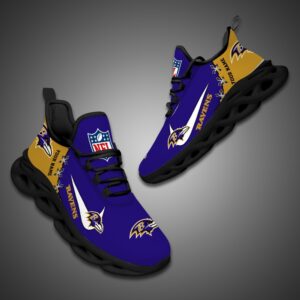 Baltimore Ravens Personalized NFL Max Soul Shoes Fan Gift