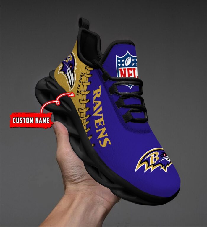 Baltimore Ravens Personalized NFL Max Soul Shoes Ver 2