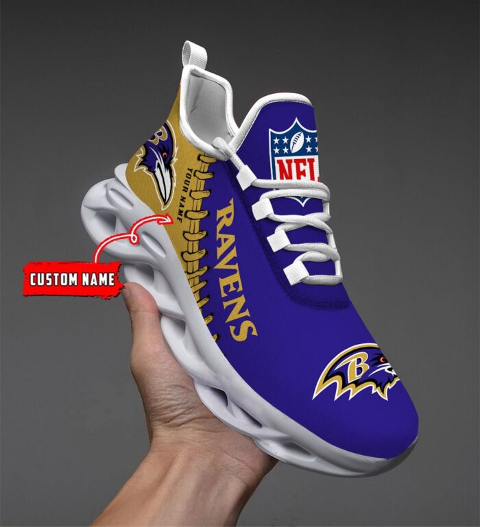 Baltimore Ravens Personalized NFL Max Soul Shoes Ver 2