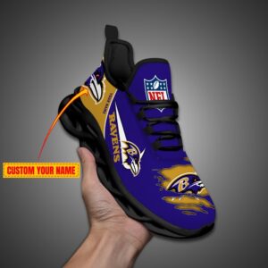 Baltimore Ravens Personalized NFL Max Soul Shoes for Fan