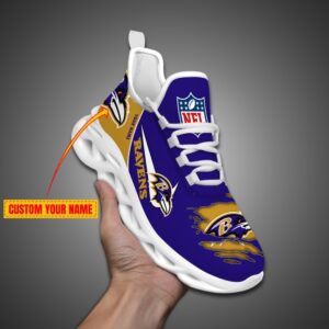 Baltimore Ravens Personalized NFL Max Soul Shoes for Fan