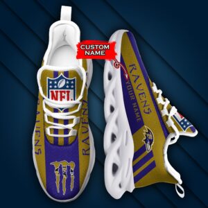 Baltimore Ravens Personalized NFL Max Soul Sneaker