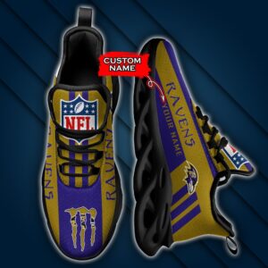 Baltimore Ravens Personalized NFL Max Soul Sneaker