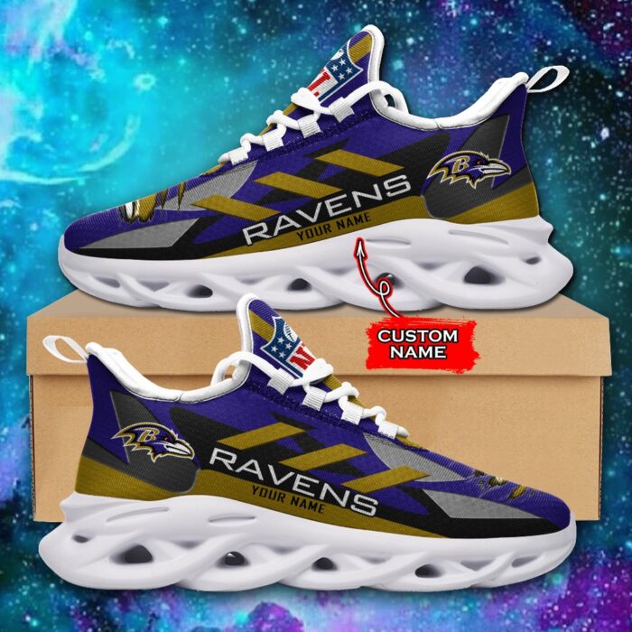 Baltimore Ravens Personalized NFL Max Soul Sneaker Ver 1