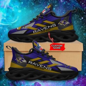 Baltimore Ravens Personalized NFL Max Soul Sneaker Ver 1