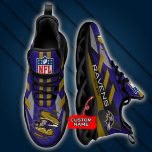 Baltimore Ravens Personalized NFL Max Soul Sneaker Ver 1