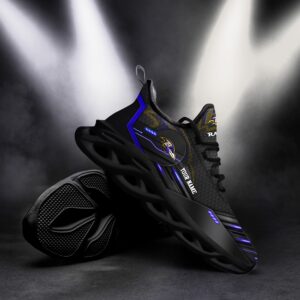 Baltimore Ravens Personalized NFL Sport Black Max Soul Shoes