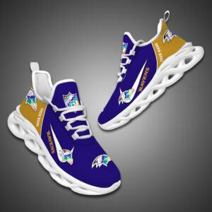 Baltimore Ravens Personalized Pride Month Luxury NFL Max Soul Shoes Ver 2