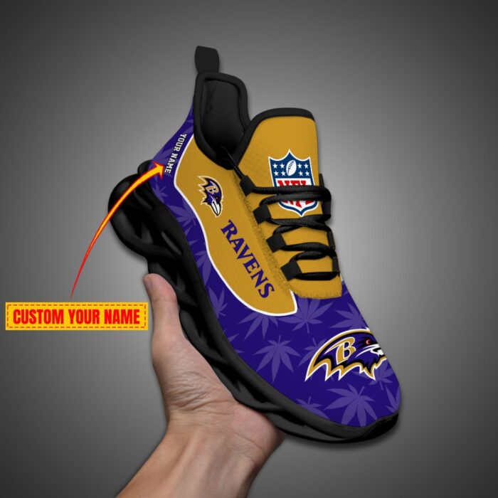 Baltimore Ravens Personalized Weed Limited Edition Max Soul Shoes