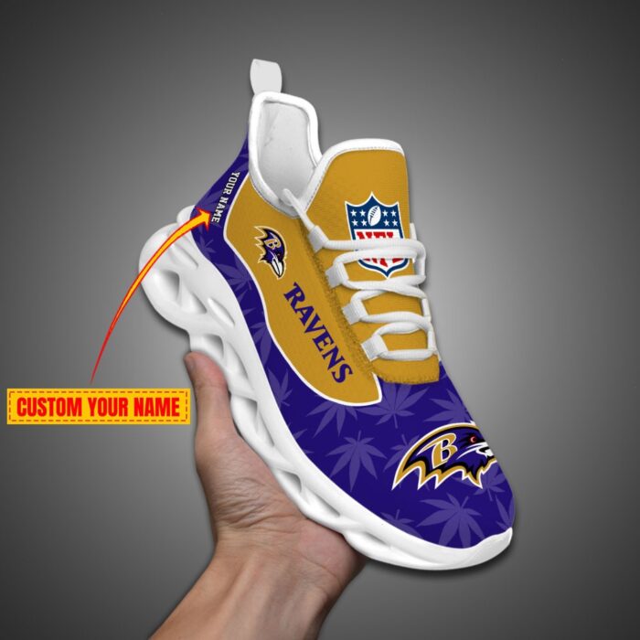 Baltimore Ravens Personalized Weed Limited Edition Max Soul Shoes