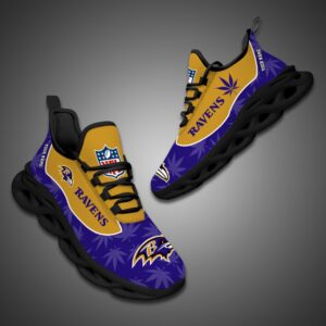 Baltimore Ravens Personalized Weed Limited Edition Max Soul Shoes