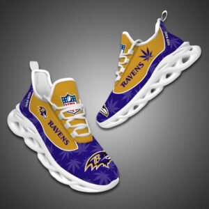 Baltimore Ravens Personalized Weed Limited Edition Max Soul Shoes