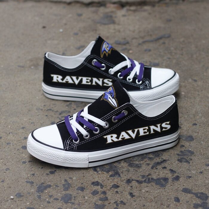 Baltimore Ravens Women's Shoes Low Top Canvas Shoes