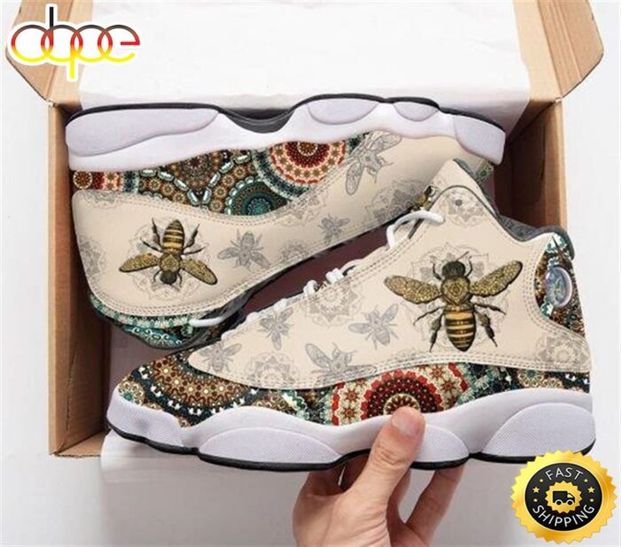 Bee Mandala All Over Printed Air Jordan 13 Sneakers