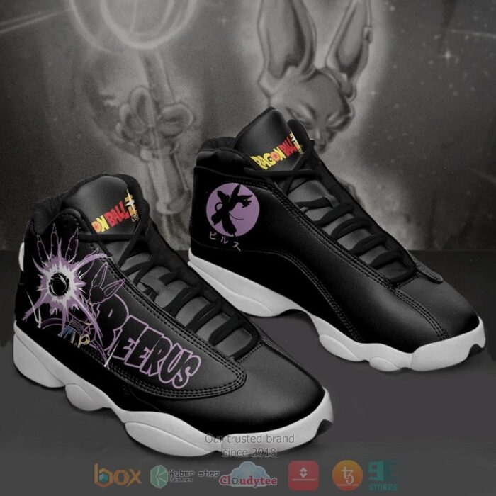 Beerus Dragon Ball Anime Black Air Jordan 13 Shoes