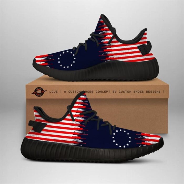 Betsy Ross Flag Yeezy Shoes Sport Sneakers