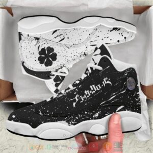 Black Cover Manga Anime Five Leaf Clover Air Jordan 13 Shoes