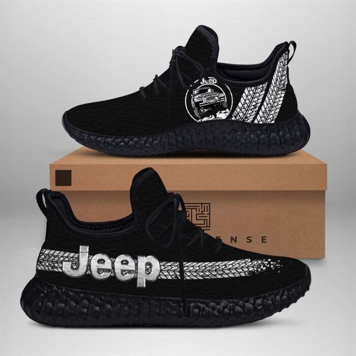 Black Jeep Car Runing Yeezy Shoes Sport Sneakers